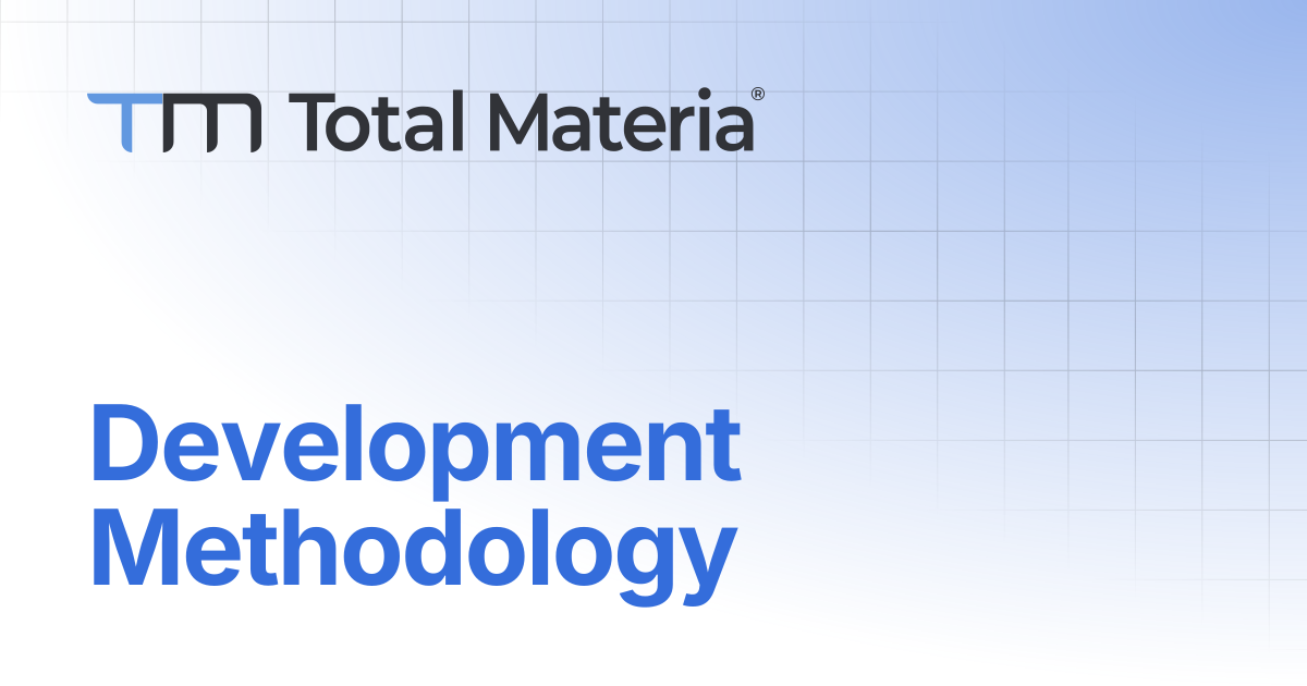Development Methodology | Predictor | Total Materia Docs