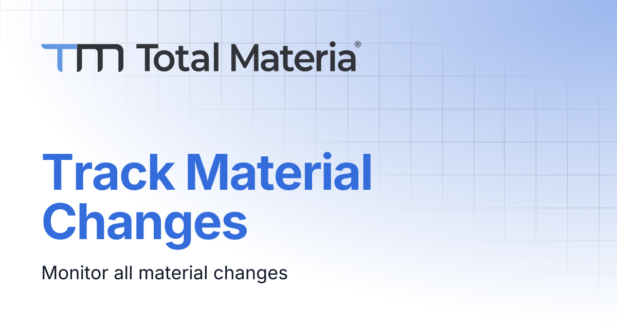Track Material Changes | Integrator | Total Materia Docs